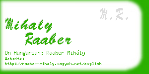 mihaly raaber business card