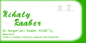 mihaly raaber business card